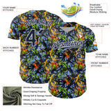 Custom Graffiti Pattern Navy-White Splatter Authentic Baseball Jersey