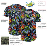 Custom Graffiti Pattern Navy-White Splatter Authentic Baseball Jersey