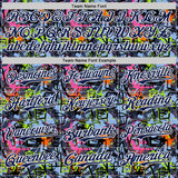 Custom Graffiti Pattern Navy-White Splatter Authentic Baseball Jersey
