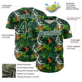 Custom Graffiti Pattern Green-White Splatter Authentic Baseball Jersey