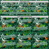 Custom Graffiti Pattern Green-White Splatter Authentic Baseball Jersey