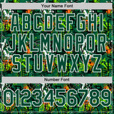Custom Graffiti Pattern Green-White Splatter Authentic Baseball Jersey