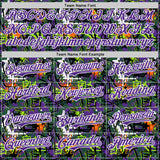 Custom Graffiti Pattern Purple-White Splatter Authentic Baseball Jersey