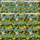 Custom Graffiti Pattern Green-White Splatter Authentic Baseball Jersey