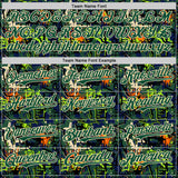 Custom Graffiti Pattern Green-Cream Splatter Authentic Baseball Jersey