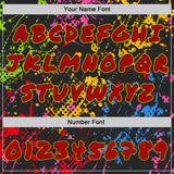 Custom Graffiti Pattern Red Black-Gold Colorful Paint Splatter Halftone Dots Pullover Sweatshirt Hoodie