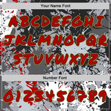 Custom Graffiti Pattern Red Black-Old Gold Paint Splatter Pullover Sweatshirt Hoodie