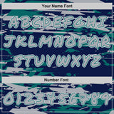 Custom Graffiti Pattern Gray Teal White-Navy Brush Strokes Paint Splatter Pullover Sweatshirt Hoodie