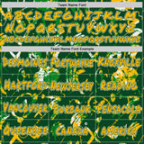 Custom Graffiti Pattern Gold Green-White Emoji Brush Stroke Splatter Pullover Sweatshirt Hoodie