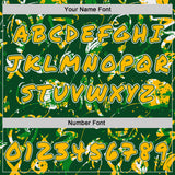 Custom Graffiti Pattern Gold Green-White Emoji Brush Stroke Splatter Pullover Sweatshirt Hoodie
