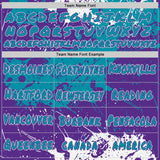 Custom Graffiti Pattern Teal Purple-White Paint Splatter Pullover Sweatshirt Hoodie