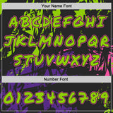 Custom Graffiti Pattern Neon Green Black-Pink Geometric Scratch Splatter Pullover Sweatshirt Hoodie