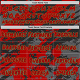 Custom Graffiti Pattern Red Black-Old Gold Brush Stroke Splatter Pullover Sweatshirt Hoodie