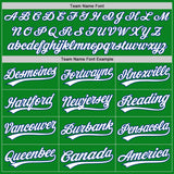 Custom Grass Green White-Royal Authentic Baseball Jersey