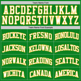 Custom Grass Green White-Gold Authentic Basketball Jersey