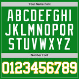 Custom Grass Green White-Gold Authentic Basketball Jersey