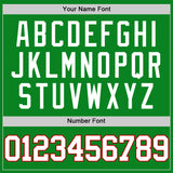 Custom Grass Green White-Red Authentic Basketball Jersey