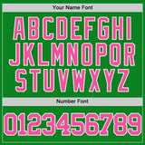 Custom Grass Green Pink-White Authentic Basketball Jersey