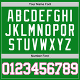 Custom Grass Green White-Pink Authentic Basketball Jersey