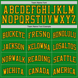 Custom Grass Green Black-Gold Authentic Basketball Jersey