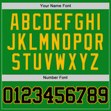 Custom Grass Green Black-Gold Authentic Basketball Jersey