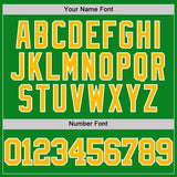 Custom Grass Green Gold-White Authentic Basketball Jersey