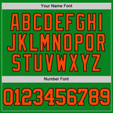 Custom Grass Green Orange-Black Authentic Basketball Jersey