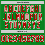 Custom Grass Green Red-White Authentic Basketball Jersey