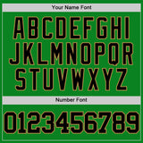 Custom Grass Green Black-Old Gold Authentic Basketball Jersey