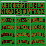 Custom Grass Green Black-Orange Authentic Basketball Jersey