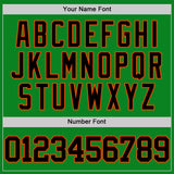 Custom Grass Green Black-Orange Authentic Basketball Jersey