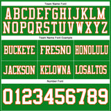 Custom Grass Green White-Orange Authentic Football Jersey