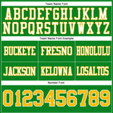 Custom Grass Green Gold-White Authentic Football Jersey