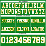Custom Grass Green White-Gold Authentic Football Jersey