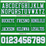 Custom Grass Green White-Royal Authentic Football Jersey