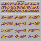 Custom Gray Purple-Gold Mesh Authentic Throwback Baseball Jersey