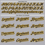 Custom Gray Navy-Gold Mesh Authentic Throwback Baseball Jersey