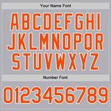 Custom Gray Orange-White Mesh Authentic Throwback Baseball Jersey