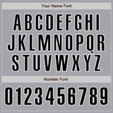 Custom Gray Black-White Authentic Baseball Jersey