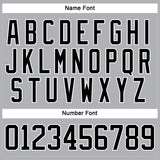 Custom Gray Black-White Hockey Jersey