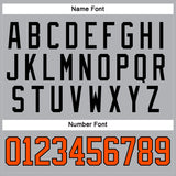 Custom Gray Orange-Black Hockey Jersey