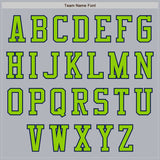 Custom Gray Neon Green-Navy Authentic Baseball Jersey