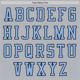 Custom Gray Light Blue-Black Authentic Baseball Jersey