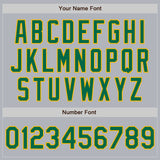 Custom Gray Kelly Green-Gold Authentic Baseball Jersey