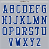 Custom Gray Royal-White Authentic Baseball Jersey
