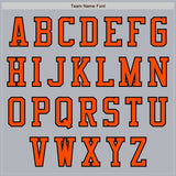 Custom Gray Orange-Black Authentic Baseball Jersey