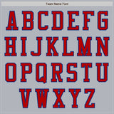Custom Gray Red-Royal Authentic Baseball Jersey