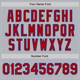 Custom Gray Red-Royal Authentic Baseball Jersey