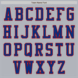 Custom Gray Royal-Red Authentic Baseball Jersey