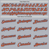 Custom Gray Orange-Light Blue Authentic Throwback Basketball Jersey